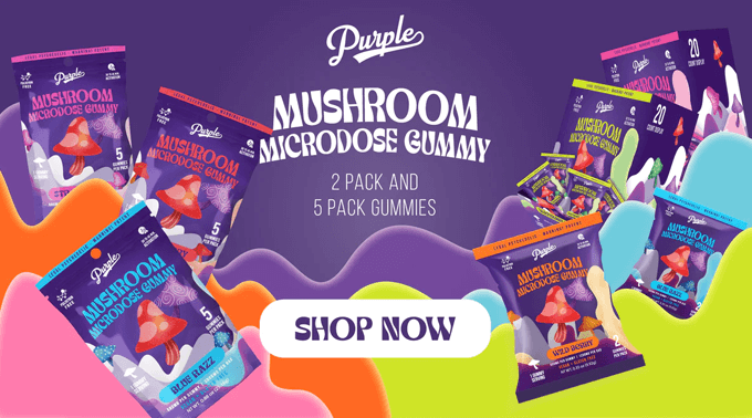 Purple Magic Amanita Mushroom Gummies