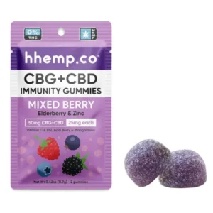 HHemp CBD and CBG Immunity Gummies – 25mg Mixed Berry